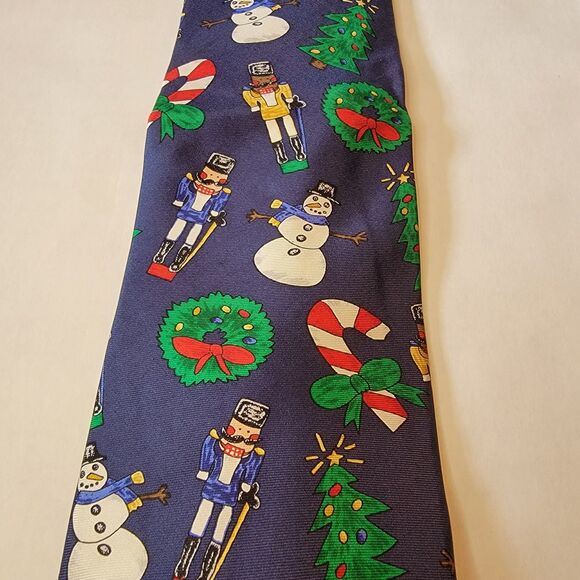 Save The Children Collection Christmas Tie "Nutty" & "Christmas Cheer" 100% Silk - Picture 1 of 4